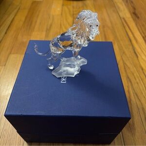 Swarovski Clear Crystal Lion Sculpture
